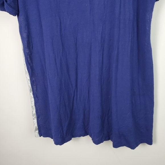 BKE Navy Lace Back Blouse XL - Picture 5 of 6